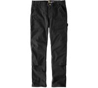 Carhartt Relaxed Straight Rugged Flex Duck Double-Front Dungaree Pantalones, negro, Talla 38/30