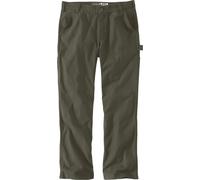 Carhartt Relaxed Straight Rugged Flex Duck Dungaree Pantalones, Oliva Oscuro, Talla 36/32