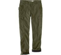 Carhartt Ripstop-Fleece, pantalones de carga W33/L30 male Verde Oscuro (G72)