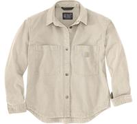 Carhartt Rugged Flex Loose Fit Heavyweight Duck Camisa de mujer, Nata, Talla XL