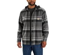 Carhartt Workwear Camisa Rugged Flex Flannel con forro polar y capucha corte relajado Negro S