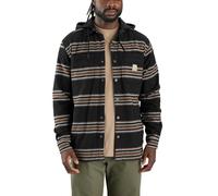 Carhartt Rugged Flex Relaxed Fit Flannel Fleece Lined Hooded Shirt Jac Rugged Flex - Camisa con Capucha y Forro Polar de Franela de Ajuste Relajado Hombre