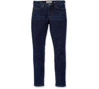 Carhartt Rugged Flex Slim-Fit Layton Pantalones de señoras flacas, azul oscuro, Talla 38