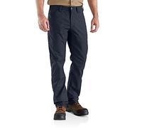 Carhartt Rugged Professional Pantalón de Trabajo, En Lona con Tecnología Rugged Flex, Ajuste Ligeramente Holgado Hombre, Azul Marino, 32W / 32L
