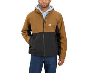 Carhartt Storm Defender - Chaqueta ligera plegable para hombre, Carhartt Marrón/negro, X-Large