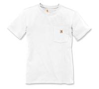 Carhartt - Camiseta para mujer holgada de algodón, tejido grueso con bolsillo - Talla L blanca