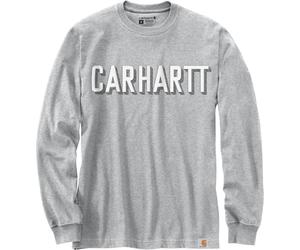 Carhartt Workwear Logo Camisa de manga larga, Gris claro, Talla S