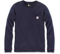 Carhartt Workwear Pocket Camisa de manga larga de mujer, Azul marino, Talla M