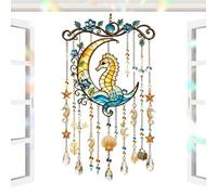 Carillón De Viento Con Animales Del Mar Transparente Y Decorativo