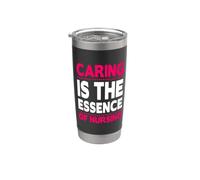 Caring is The Essence Of Nursing Nurses Funny Nurse Vaso térmico de acero inoxidable de doble pared