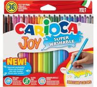 Carioca Rotuladores 40237/B – Caja 36 unidades, punta fina sintética, tinta lavable, multicolor