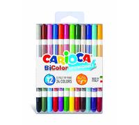 Carioca Rotuladores 42265 bicolor 2 colores por rotulador pack de 12 uds