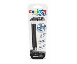 Carioca 43041/01 recambio de bolígrafo medio negro 3 pieza(s)