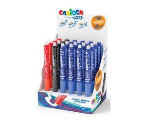 Carioca 43044 bolígrafo retráctil oops borrable, colores surtidos, c