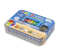 Carioca – Rotuladores acrílicos caja rígida 24, punta pincel, colores surtidos