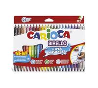 Carioca Rotuladores de Colores Birello Superlavable Doble Punta Caja 24 colores
