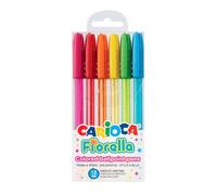 Carioca Bolígrafos del Gel surtidos | Caja de 6 Bolígrafos de Gel Fiorella colores Surtidos | Para el Colegio, Universidad y Oficina | Punta de Ø 0,1 mm | 6 piezas