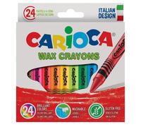 CARIOCA CERA WAX CRAYONS, 8,12,24 LAPICES DE CERA FACIL DE LIMPIAR.