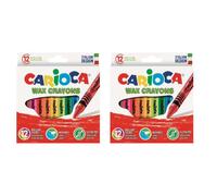 CARIOCA - Cera Wax de Colores para Niños, Óptimo para material escolar, Colores Vivos Surtidos, Ideal para colorear, Antimanchas para actividades creativas en casa y el colegio, Cera de 12 Unidades 11