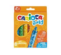 Carioca Ceras Baby 42892 – 8 uds multicolor, 2+, super suaves y lavables