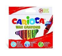 Carioca Ceras de colores 42390 Maxi plasticera gruesa antirroturas pack de 24