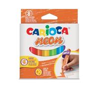Carioca ceras neón - caja de 8 ceras - cuerpo maxi triangular - color