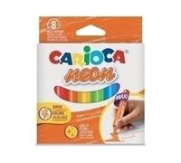 Carioca ceras neón - caja de 8 ceras - cuerpo maxi triangular - color