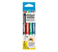 Carioca Fine - Bolsa de 4 rotuladores borrables para pizarra blanca, multicolor