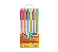 Carioca fiorella pack de 6 boligrafos de colores neon - boligrafo con