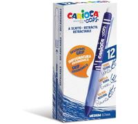 Carioca gelroller Oops, medium, uitwisbaar, doos van 12 stuks, blauw 6 stuks