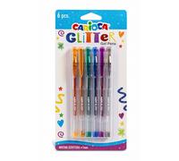 Carioca glitter gel pack de 6 boligrafos - punta ø 1mm - tinta gel gl