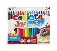 CARIOCA Joy - Caja 18 Rotuladores Punta Fina 2,8 mm, Superlavables