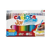 Carioca Rotuladores Joy, Punta fina 2,8 mm, Tinta superlavable y no tóxica, Caja de 24