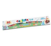 Carioca Lápices de colores Tita – Caja Especial Maxi 80 lápices – Arcoíris, para niños