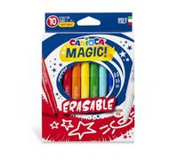 Carioca magic markers pack de 10 rotuladores magicos erasable - tinta magica cambia de color - incluye rotulador magink para borrar - punta maxi bloqueada y con tapa ventilada - color varios