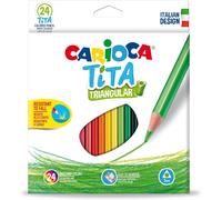 Carioca Maxi TITA Lápices de Colores Resina Maxi Triangulares 12 Piezas