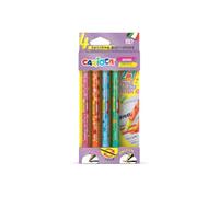 CARIOCA Memo Switch - Juego de 4 subrayadores mágicos que cambian de color - Bolígrafos de doble punta, colores pastel para subrayar, borrar y escribir notas creativas, escuela y oficina
