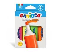 Carioca memolight pack de 4 subrayadores - punta biselada de 5mm - col