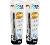 Carioca OOPS - Bolígrafo borrable con tinta termosensible. Contiene 1 bolígrafo. Perfecto para escribir, borrar y volver a escribir. Goma incluída. Trazo 0,7mm. Color Negro (Paquete de 2)