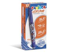 Carioca Bolígrafos Oops Pop – Borrables azules, tinta termosensible, punta 0,7 mm – Caja 12