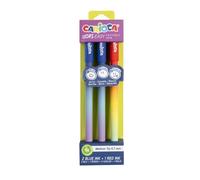 CARIOCA Oops Easy | Blíster de 3 Bolígrafos Borrables | Colores Azul y Rojo | Tinta Termosensible de Borrado Limpio | Diseño con Efecto Degradado | Punta de 0,7 mm | Ideal para Primaria y ESO