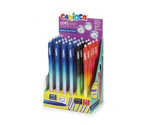 Carioca - oops easy bolígrafos borrables de punta fina, 24 uds