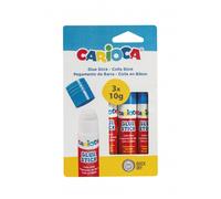 Carioca pack de 3 pegamentos de barra - ideal para casa, colegio y ofi