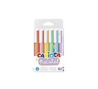Carioca Subrayadores Colores Pastel, 6 unidades, punta biselada, tinta a base de agua y lavable