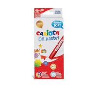Carioca Pasteles al óleo Pack de 12 – Colores brillantes, lavables