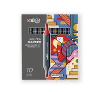 Carioca Marcadores Plus Sketch Marker doble punta base alcohol colores surtidos caja 32