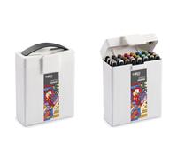 Carioca Plus - Caja 80 Marcadores Base Alcohol Doble Punta | Caja Rígida Gigante con 80 Marcadores Premium de Doble Punta, Tinta a Base de Alcohol de Secado Rápido, Mezcla Perfecta