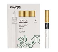 Carioca plus marcador acrílico a base de agua 2 mm ? juego de 6 rot