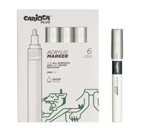 Carioca plus marcador acrílico a base de agua 2 mm ? juego de 6 rot