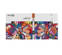 Carioca Plus Rotuladores Prisma Fiber Tip – Punta cónica, Colores intensos – 24 ud